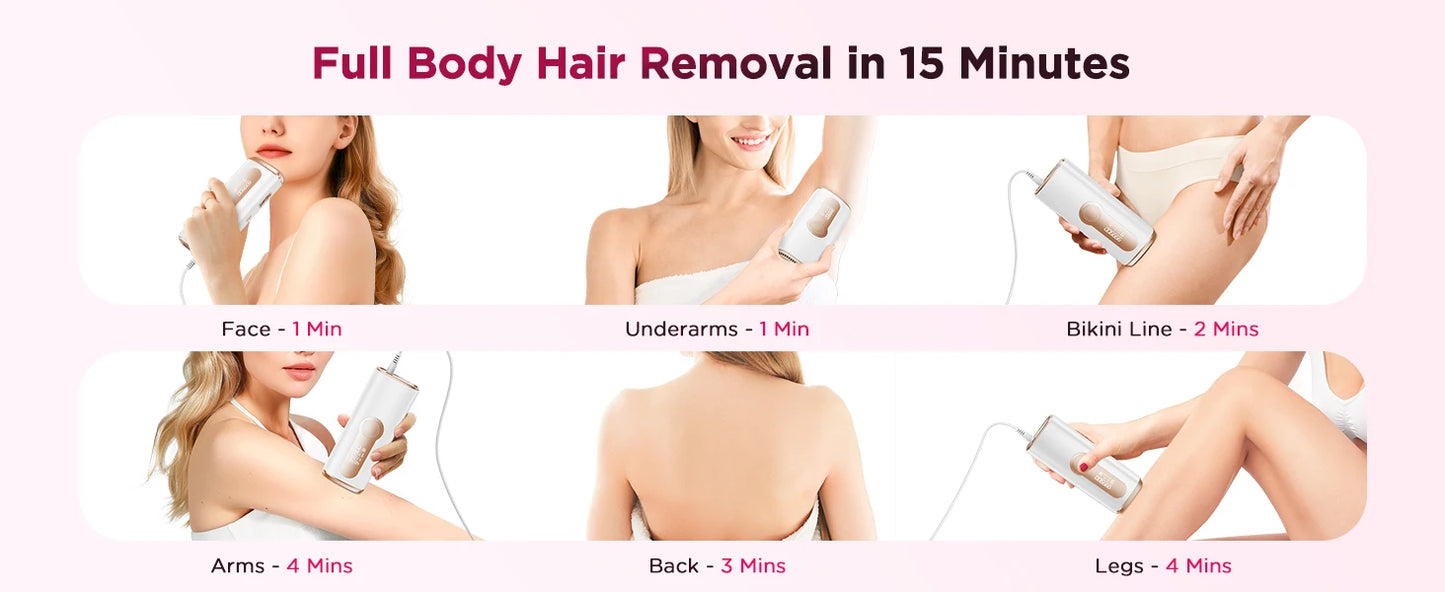 Épilateur laser IPL avec refroidissement par glace