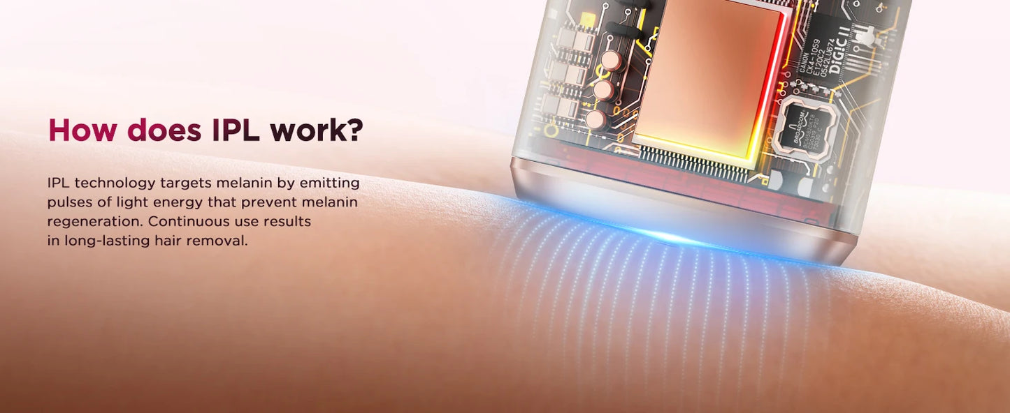 Épilateur laser IPL avec refroidissement par glace