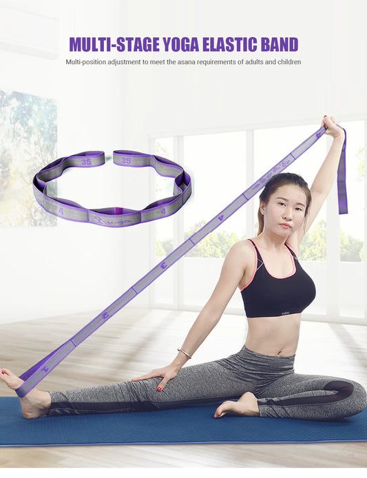 bande de resistance multi-sections violet etire avec model