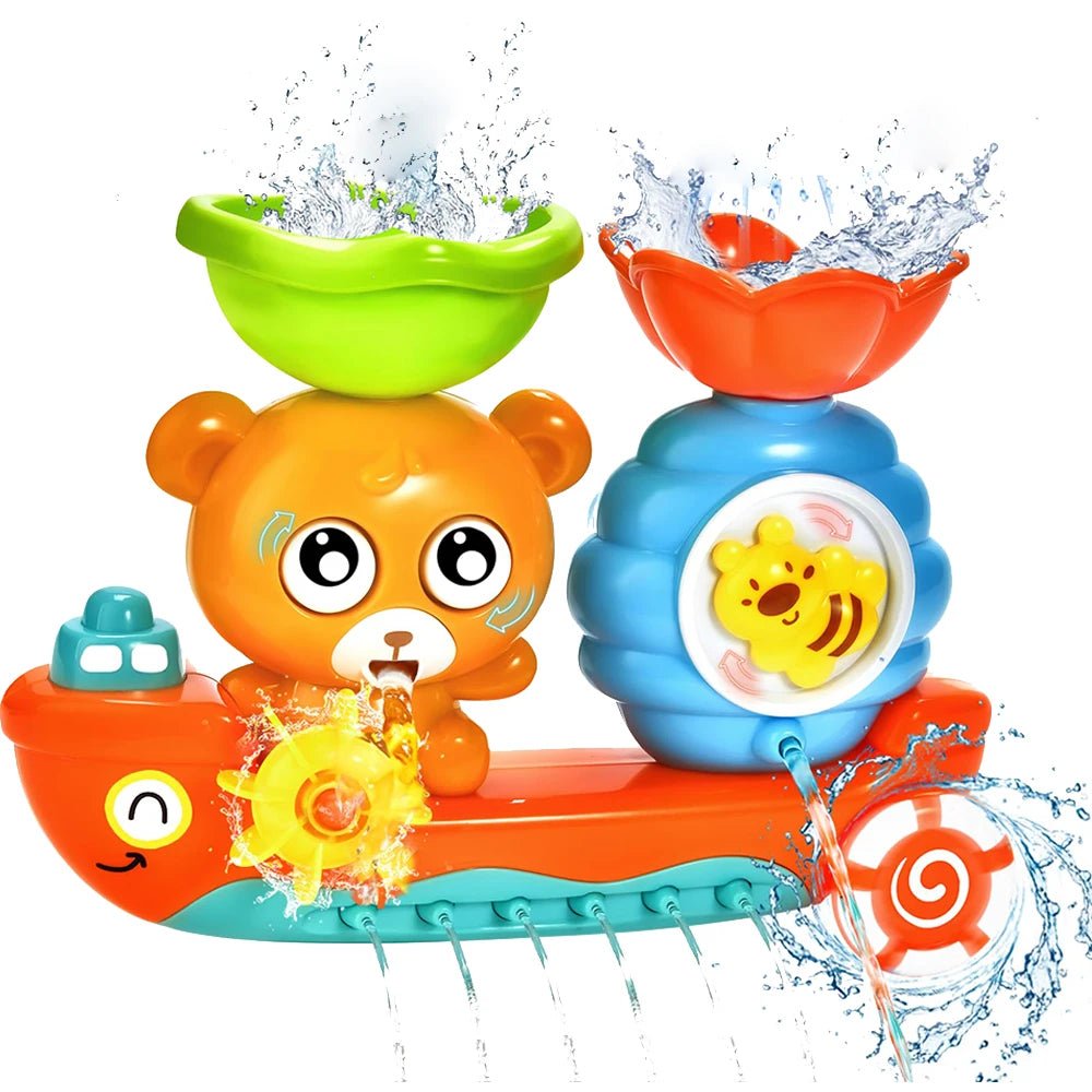 Chute d’eau dans le bain ours