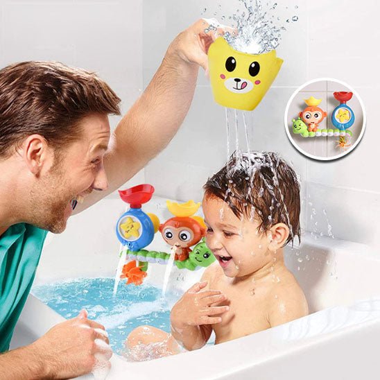 Chute deau de bain laver cheveux enfant par parent