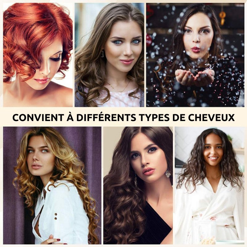 Fer à friser rotatif automatique - cheveux-cibles