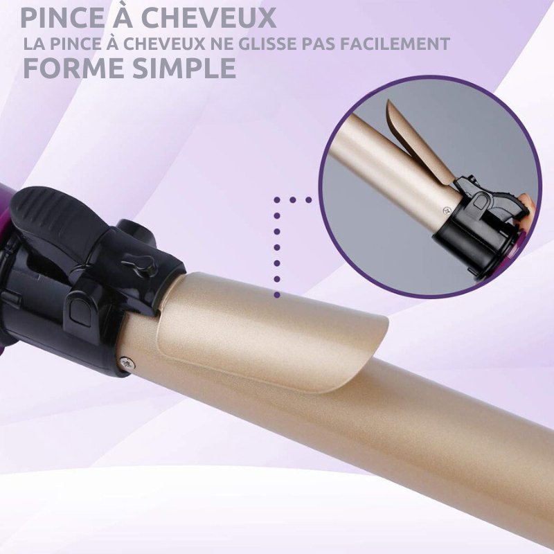 Fer à friser rotatif automatique -gros-plan