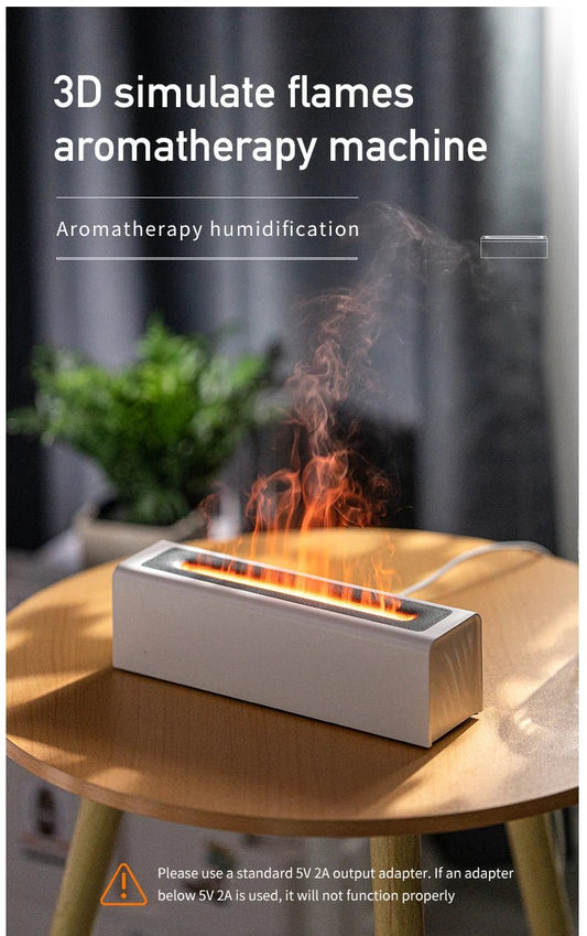 Humidificateur et Diffuseur d’arômes avec effet flamme presentation