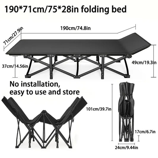 lit de camping dimensions