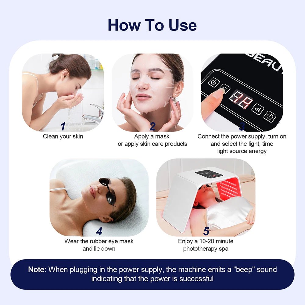 Masque de beauté LED Eau claire routine