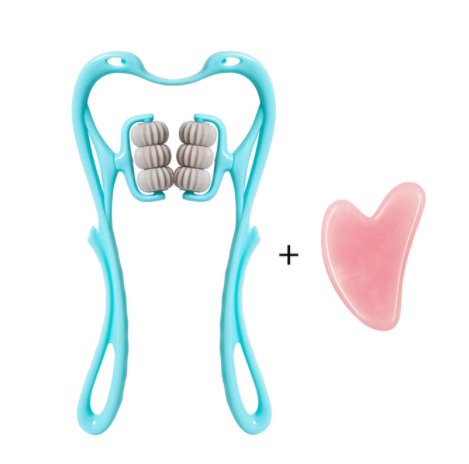Massage thérapeutique semblable gua sha fond blanc