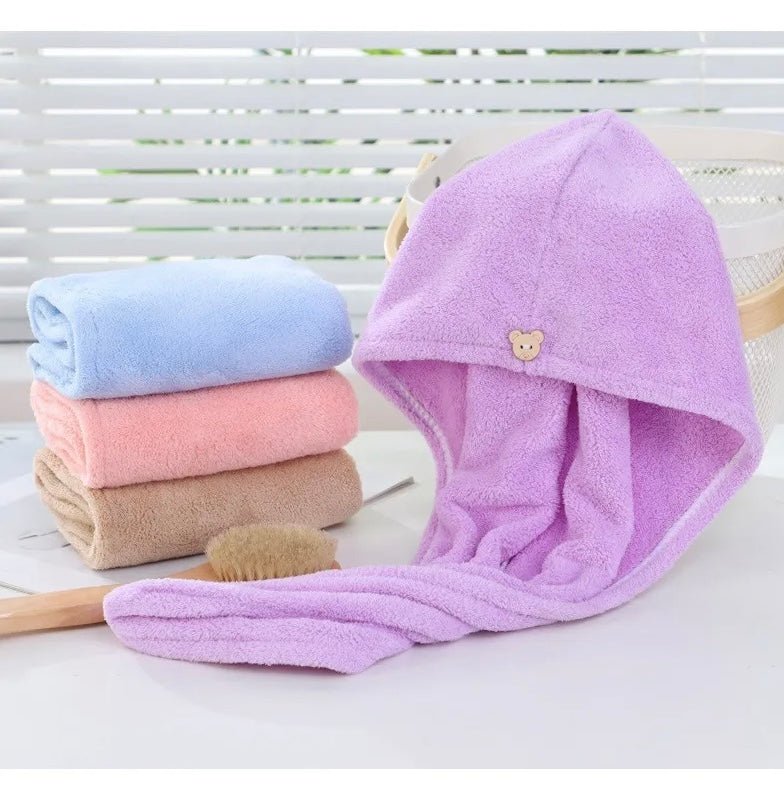 Serviette de tĂŞte avec boucle d'animal - Techni Tendresse