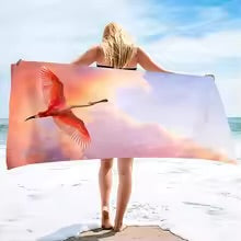 Serviette de plage en rose