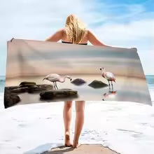 Serviette de plage en rose