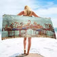 Serviette de plage en rose