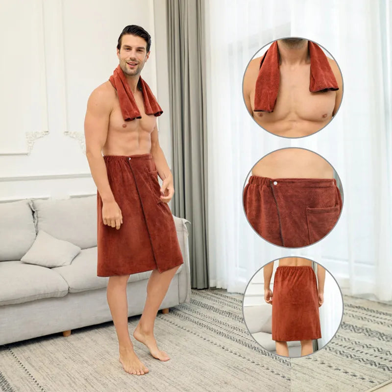 Serviette avec élastique pour hommes