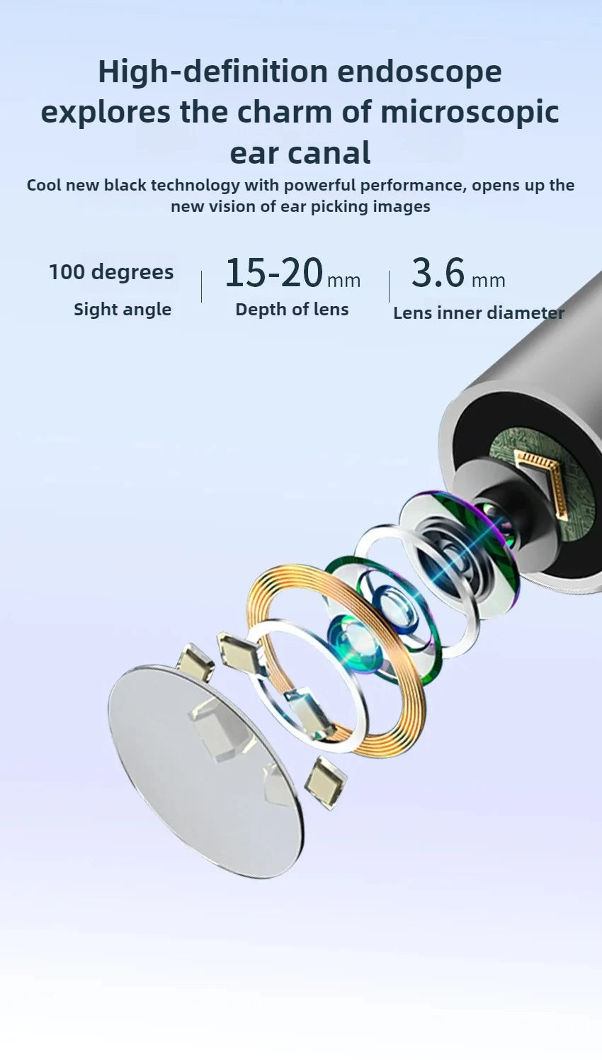 Cure oreille avec caméra intégrée