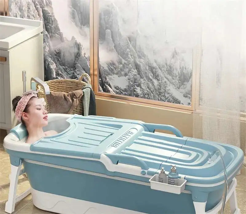 bain pliable et portatif cliente relaxee autre angle 