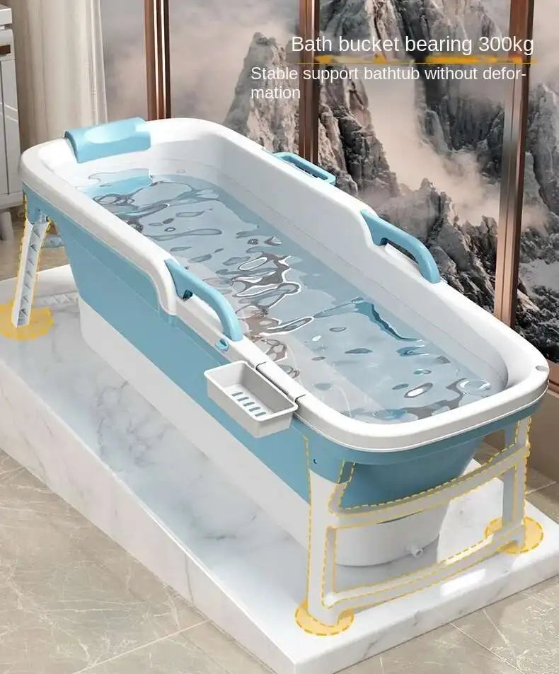 bain pliable et portatif rempli