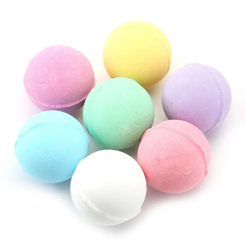 boule de bain effervescente couleurs fond blanc