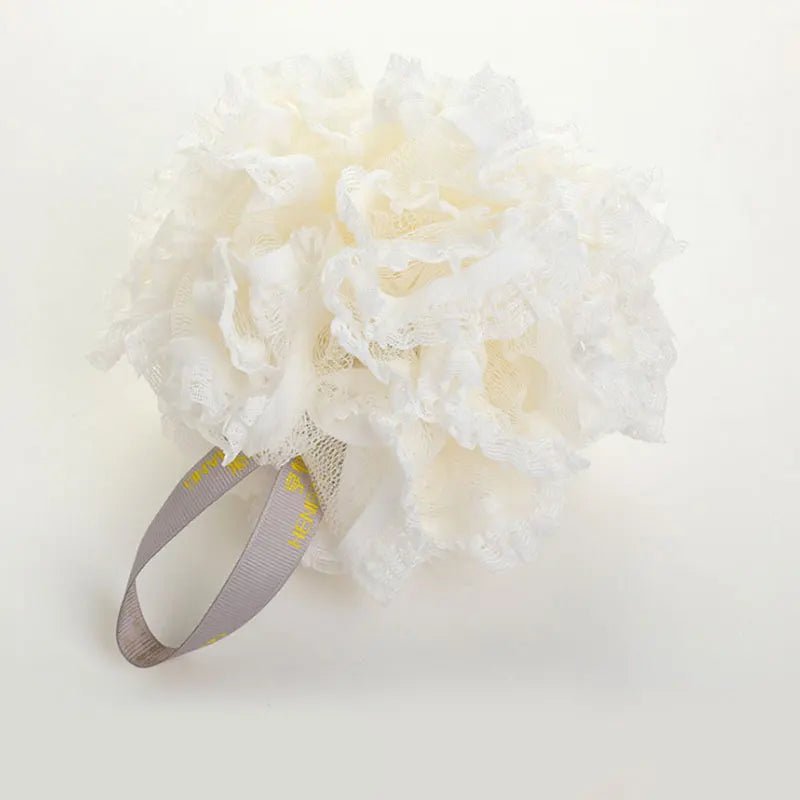 boule exfoliante blanche