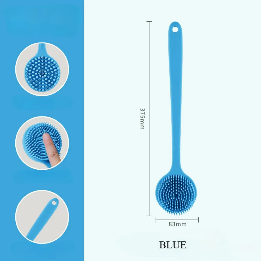 brosse de bain en silicone bleue dimensions