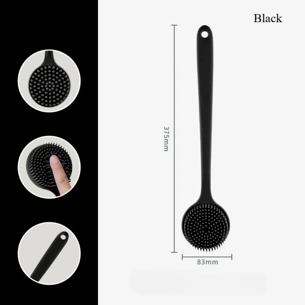 brosse de bain en silicone noir dimensions