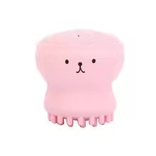 brosse nettoyante visage en silicone rose