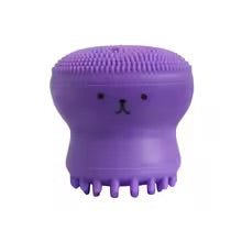 Brosse nettoyante visage en silicone violet