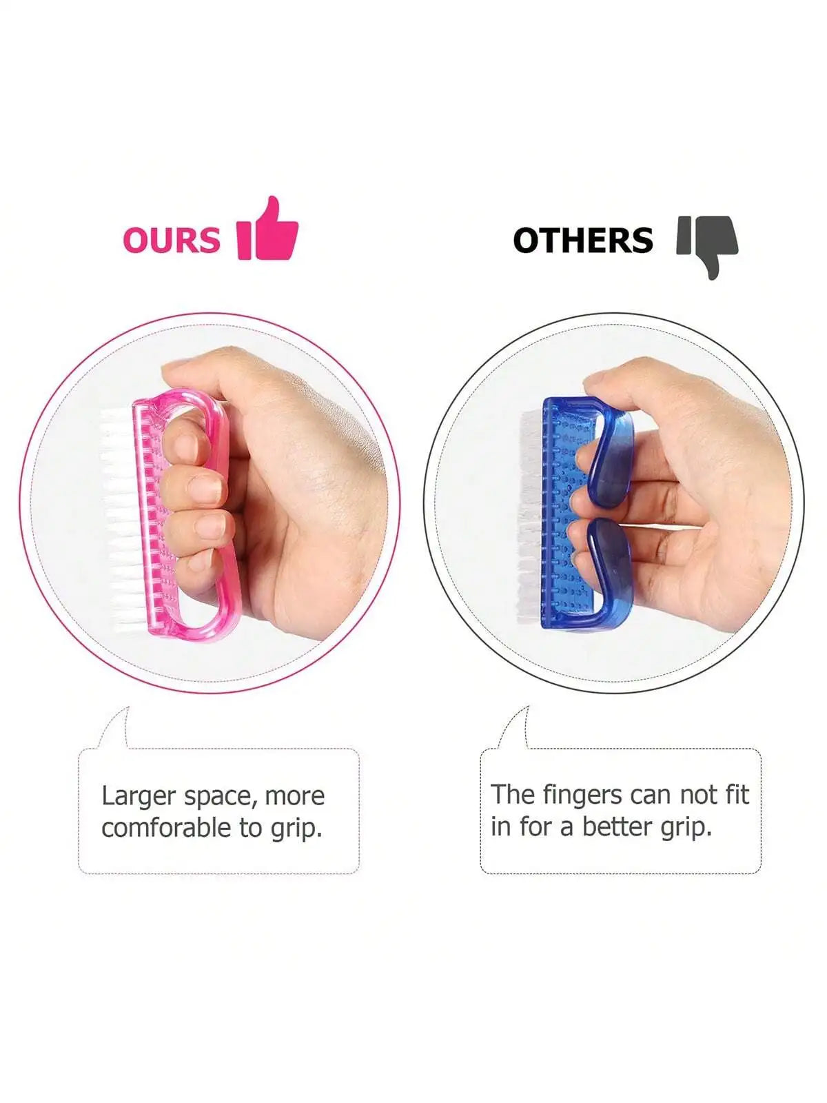 brosse pour les ongles ajustée comparaison autres