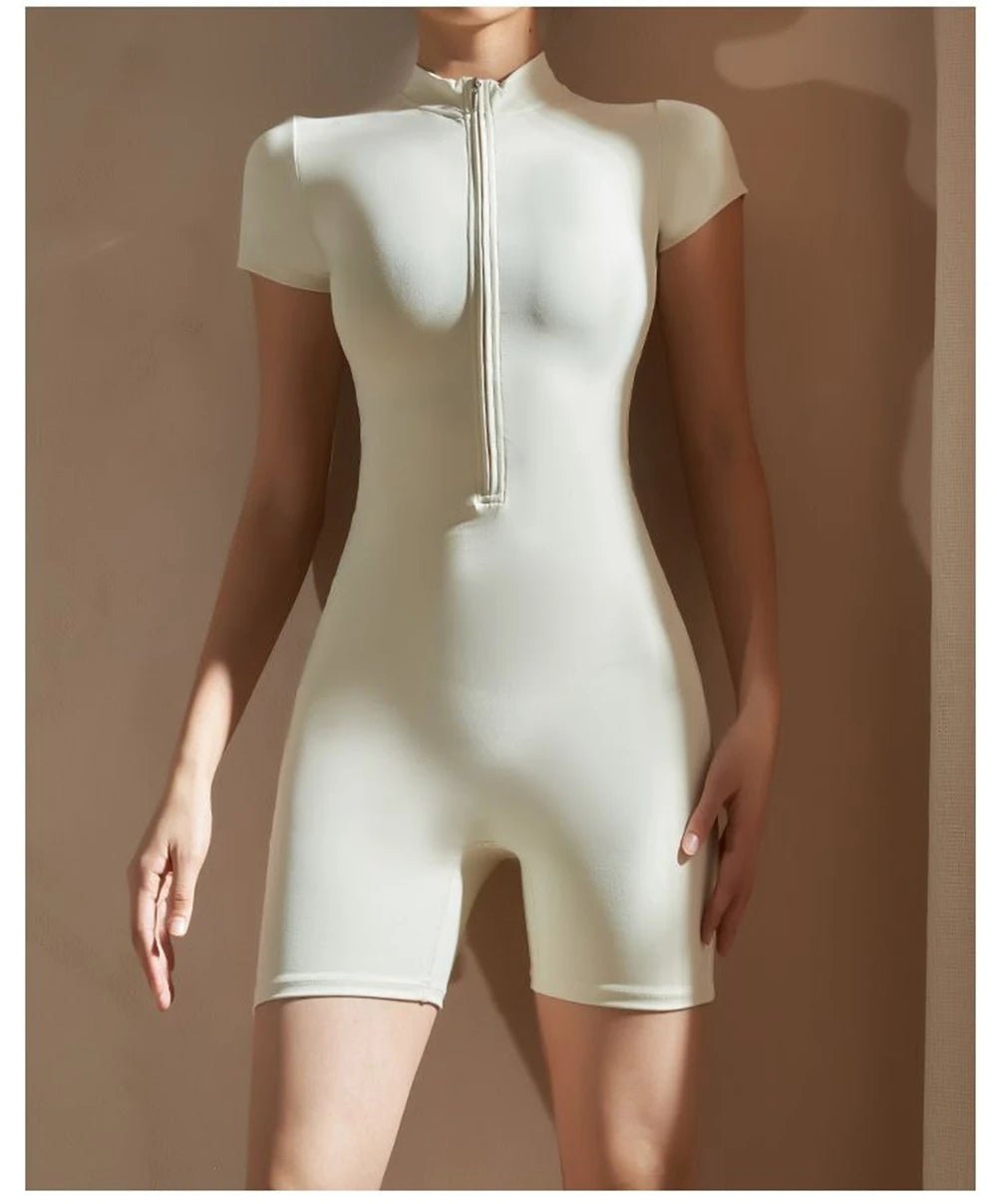 Combinaison de yoga à manches courtes - Techni Tendresse