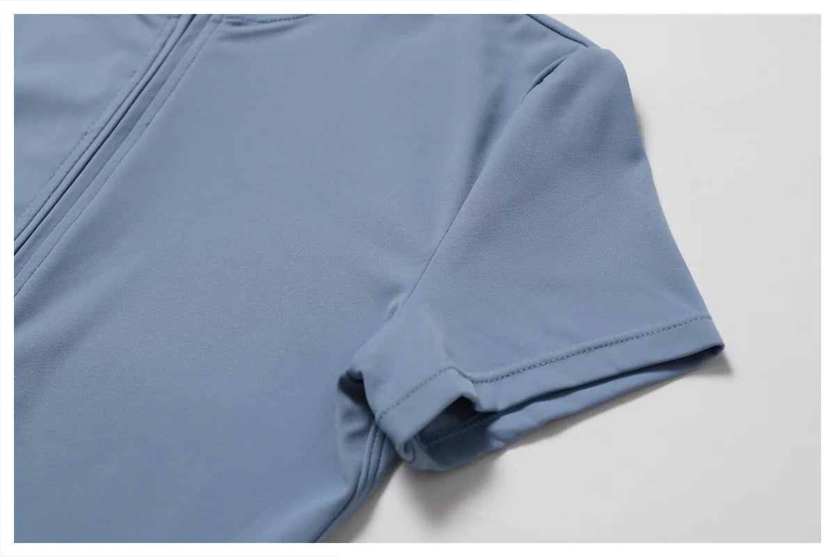 combinaison de yoga opaque a manches courtes manche