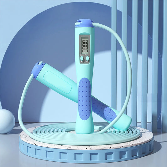 corde a sauter numerique avec compteur bleu