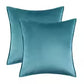 couverture de coussin en velour 5 teinte bleue