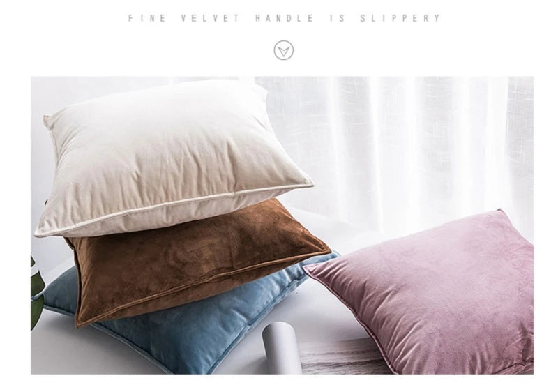 couverture de coussin en velour presentation
