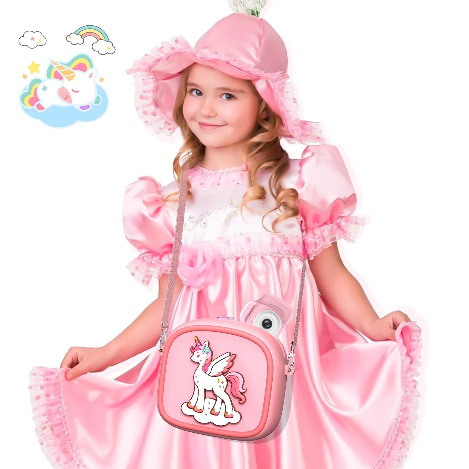 Digital Caméra sac fille contente