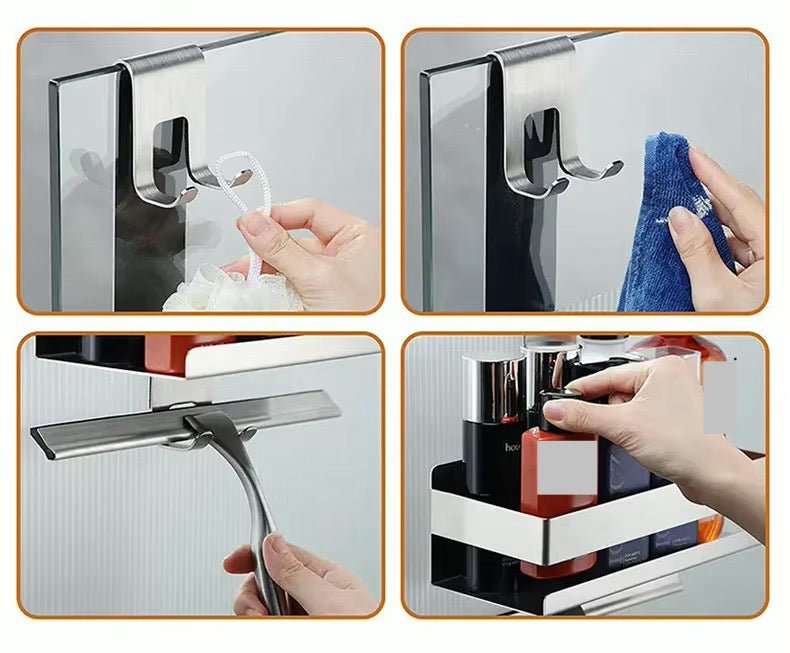 etagere de douche pour homme  quatre images