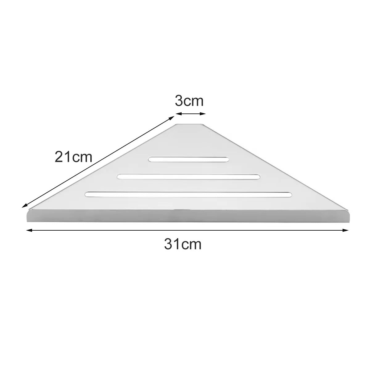 etagere en triangle argent dimensions