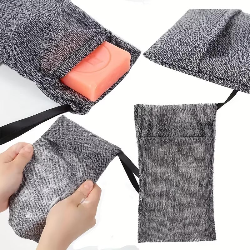 exfoliant en pochette 4 porte savon proche mousseuse transparent