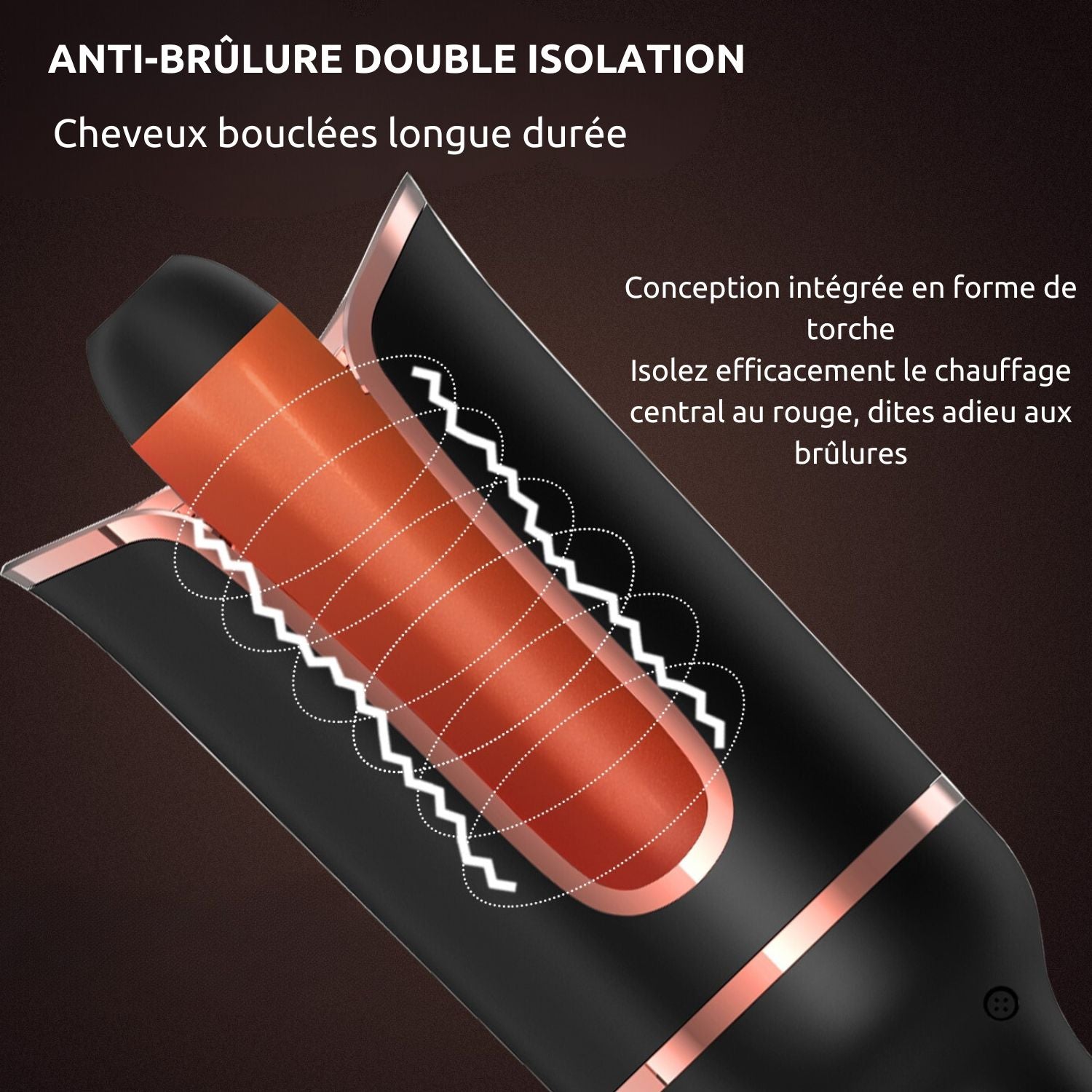 Spin - n - Curl - Fer à friser à rotation automatique torche isole cheveux