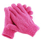 gants exfoliants rose