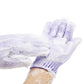 gants exfoliants violets savoneux