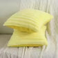 housse de coussin en faux fourrure de lapin jaune