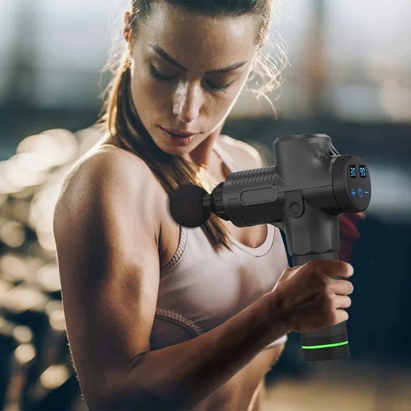 FlexiRelax - Le pistolet masseur photoshop avec sportive