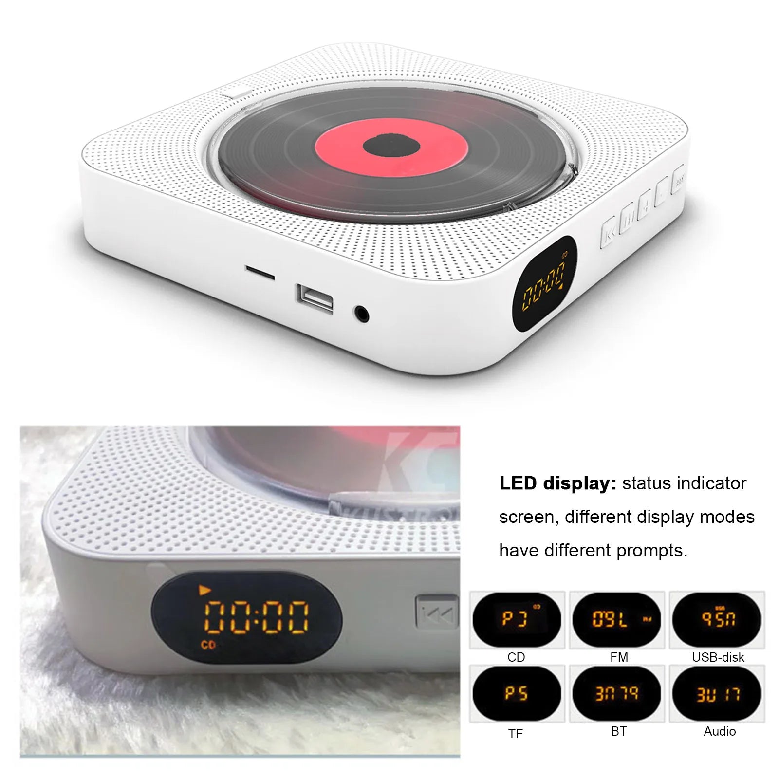lecteur de CD/MP3/Bluetooth/WMA portable technologie