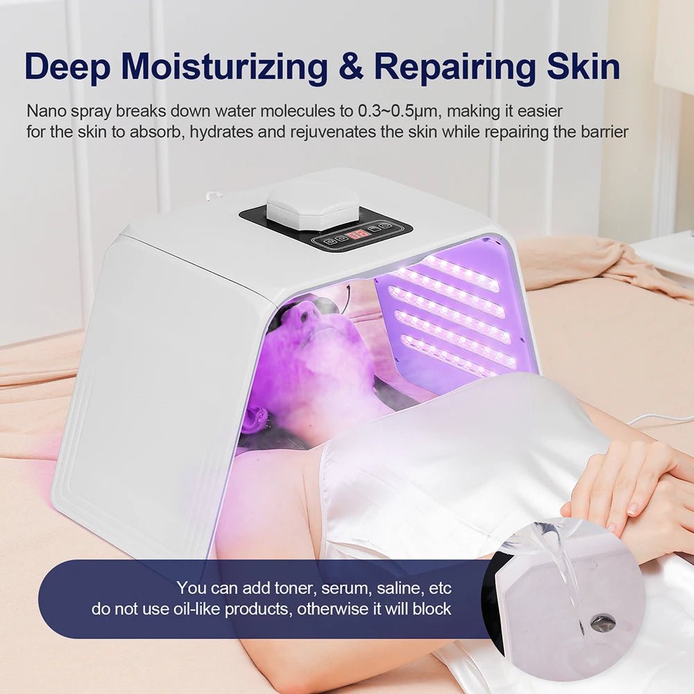 Masque de beauté LED Eau claire avec spray