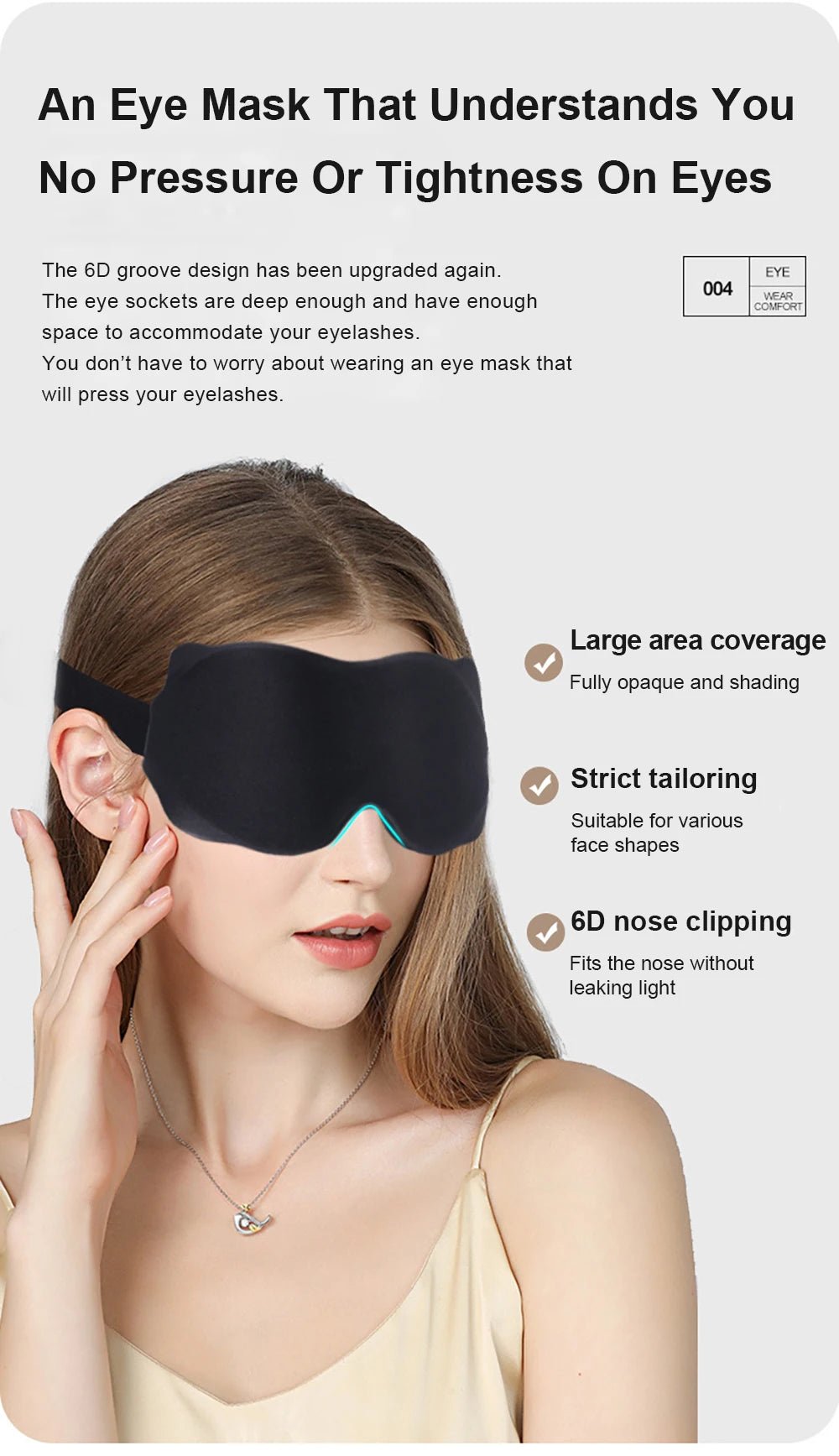 Masque de sommeil 3D epousant