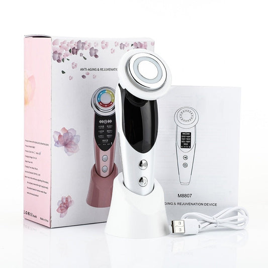 RevitaGlow ™ - Massage Facial 7 en 1 -blanc son contenant