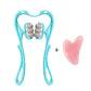 Massage thérapeutique semblable gua sha fond blanc