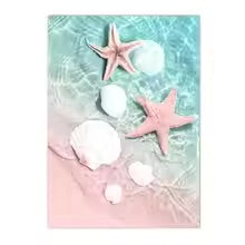 Paint Art Starfish and Shell Beach