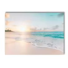 peinture plage ensoleillée