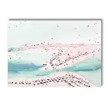 Plage avec habitations