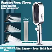 pommeau de douche arrondi argent