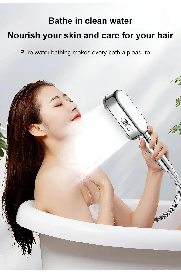 pommeau de douche arrondi  cliente satisfaite
